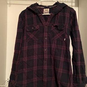 SOLD!!! ARITZIA BUTTON UP LONG SLEEVE WITH HOOD